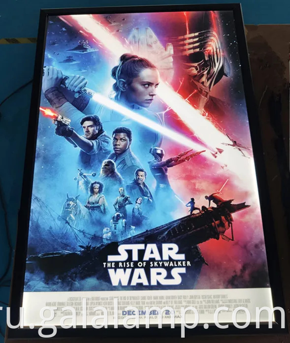 Светодиодный плакат фильма Реклама световой каркасной фонарь